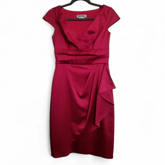 sachin and babi light blue dress Kay Unger | Dresses | Kay Unger New York Fuchsia Midi Sheath Satin Dress  Cocktail Party Formal Pink 2